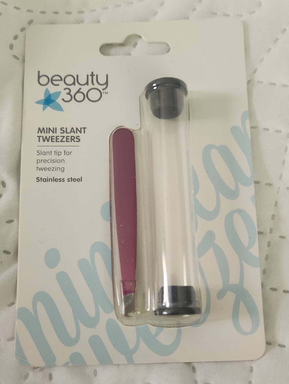 Mini Slant Tweezers - Pink